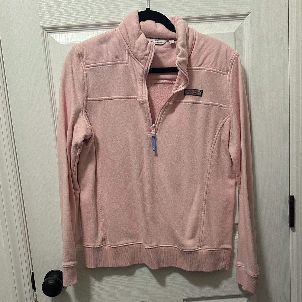 Vineyard Vines Pink Quarter-Zip Sweatshirt